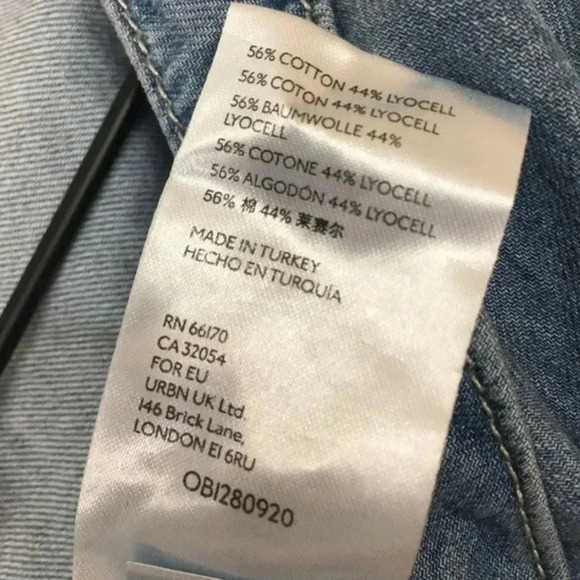 Free People Cotton Blend Loco Blue Button Down Oversized Marley Jumpsuit(XS)NWT - Picture 11 of 12